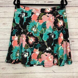 H&M Floral A-Line Skirt Large